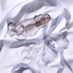 Transparent Men'S Exercise Bondage Dildo Sleeve Extended Thin Penis Sleeve For Male Enhancement And Enlargement Sex Toy