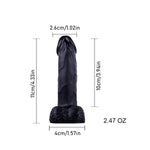 4.3 Inches Realistic Dildo For Beginners, Anal Dildos Lifelike Fake Penis For Women/Men/Gay, Adult Sex Toys For G Spot Stimulator Anal Plug Training Sets (4.3" Black-1)