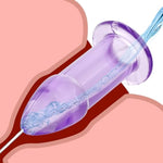 Large Crystal Anal Plug for Men and Women, 5.04 Inch Purple Hollow Butt Expander