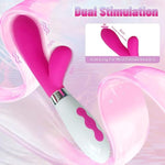 G-Spot Rabbit Vibrator Dildo Clitoris Stimulator, Silicone Nipple Massager With 10 Vibration Modes For Women, Waterproof Adult Sex Toys For Couples