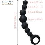 Silicone Anal Plug G-Spot Stimulator Anal Beads Prostate Massage Butt Plug Sex Toy,Anal Beads Silicone Anal Butt Plug With Safe Handle And Particles G-Spot Massager For Men Women(Style 2)