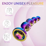 3 Pcs Metal Anal Butt Plug&1.85'' Diameter Glowing Huge Dildo
