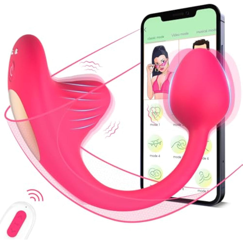Wearable Panty Vibrator Sex Toys - App?Remote Control G Spot Anal Dildo Vibrator For Couples With Vibrating Bullet Egg, 10 Vibrations Butterfly Clitoral Massager Adult Sex Toys & Games For Women Men…