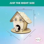 4 Pack DIY Wooden Fairy House Craft Kit with Paint & Accessories for Kids Ages 6+