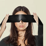 Soft Satin Eye Mask Long Adjustable Blindfold Comfortable Sleeping Mask Travel Eye Cover Lightweight Eye Blindfold Blackout Eye Cover Shade Wine Red Black