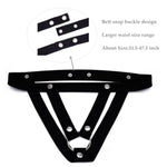Male Chastity Belt Cock Cage Anti-Off Auxiliary Chastity Strap, V-Shaped Widen Elastic Band Chastity Device Accessories For Men (Black)