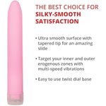 Velvet Kiss Vibrator Silky Smooth Multi Speed Classic Bullet For Clitoral And G Spot Stimulation Waterproof Slimline Vibrator For Women And Couples Travel Friendly Adult Sex Toy 6 Inch