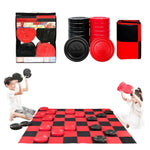 Jumbo Checkers Set With Storage Bag - 58 Inch Mat - Outdoor & Indoor Play Toys, Backyard Board Games, Family Party, Birthday For Toddlers Ages 5 6 7 8 Year Old - Amazon Exclusive
