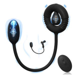 Vibrating Cock Ring With Prostate Massager Anal Vibrator, Silicone Pleasure Penis Ring, Clitoral Stimulator, Dual Motors 10 Vibrations Remote Control Anal Butt Plug For Men Couples Adult Sex Toys
