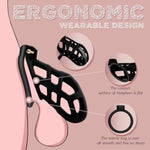 Male Chastity Cage, Lightweight Cock Cage Device, Large Chastity Device With 3 Sizes Rings, Penis Training And Abstinence Bdsm Sex Toys For Men?L?