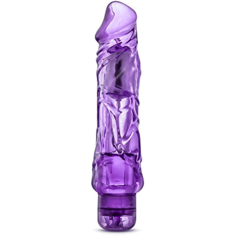 Xl Thick 9 Inch Ipx7 Waterproof Multi-Speed Vibrating Dildo | Vibrator For Women And Gay Men | Sex Toys For Women, Dildo For Gay Men | Clear Purple