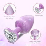 Small Butt Plug Anal Plug For Beginners,Adult Aanl Toys With Heart-Shaped Jewelry Base, G Spot Sex Toy Adult Toy For Beginner Adult Unisex Women And Men Couple