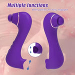 Adult Sex Toys Vibrator For Women,3 In 1 Clitoris Stimulator With 10 Licking & Vibrating Modes For Nipple Massage,Waterproof Rechargeable Sex Machine Pleasure Tools For Female Couples