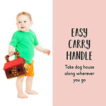 Talking Plush Dog House Carrier With 4 Soft & Cuddly, Talking & Barking, Stuffed Plush Dogs. Excellent Interactive And Educational Plush Toy Set. Great Gift For Kids Toddlers & Babies