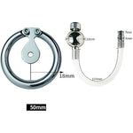 Men'S Cb Lock Penis Cage With Catheter Double Screw Anti Side Deviation Cage Plate Type Chastity Lock Chastity Device