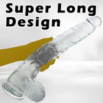 17 Inch Realistic Dildo, Ultra Huge Dildos With Strong Suction Cup And Small Glans For G-Spot Stimulation, Clear Giant Anal Dildo Adult Sex Toys For Women/Men/Couple