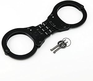 Professional-Grade Hinged Steel Handcuffs with Double Lock – Heavy-Duty Police Edition