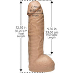 Doc Johnson Vac-U-Lock - Hung - Made of R5 PVC - 12 Inch Dildo with Massive 8.5 Inches of Girth - F-Machine and Harness Compatible - Vanilla