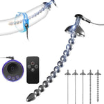 5.3" Male Bdsm Electric Shock Urethral Dilator Plugs Set, Stainless Steel Flexible Beads E-Stim Urethral Sound Dilator Metal Urethral Penis Plug Urethral Sounds Masturbation Rod Sex Toys (8Mm)