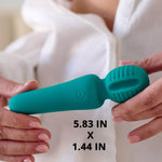 Petite Private Pleasure Rechargeable Vibrator, Green, 5.8"