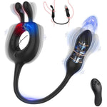 Thrusting Anal Toys Prostate Massager, 4 In 1 Male Sex Toy For Men Couples, 10 Vibrations X 10 Thrustions Remote Control Adult Sex Toys, Dual-Motor Vibrating Cock Ring Anal Vibrator Stimulator