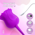 Rose Toys Clitoral Vibrator for Women, Clitoral Nipple Clit Sucker with 10 Sucking Vibrator, Rose Sex Toy Clitoral Anal G Spot Rose Sex Stimulator, Vibrating Adult Sex Toy