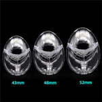 Egg Shape Male Chastity Cage With Invisible Lock, Penis Cage With Barbed Ring Fully Restraint Male Transparent Chastity Device(48Mm)