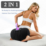 Sex Pillow with Suction Cup Dildo Mount Sex Toys Inflatable Pillow Vibrator Holder Set Universal Sex Saddle Strap on Pillow,Chair Hands-Free Play(Without Dildo)