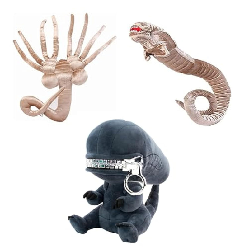 Alien Plush Toy Prometheus Stuffed Animal For Fans Of The Classic Horror Film - Get Your Claws On The Scariest Softie (3 Pack), Medium