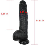 Realistic Huge Black Dildos:11.81 Inch Super Long Realistic Big Dildo With Strong Suction Cup Thick Large Realistic Dildos Sex Toys Giant Anal Dildos Penis For Women Men Couples Dildo