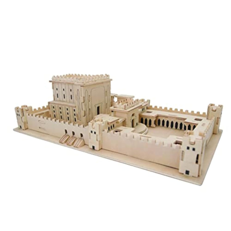 3D Wooden Jerusalem Temple Model Kit, 10 x 6 x 4 Inch Puzzle for Teens & Adults
