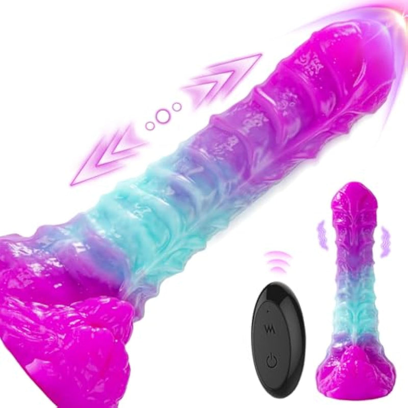 Fast Thrusting Dildo Vibrator Sex Toys,9.4 Inch Huge Thick Dildos Vibrating Dildo For G Spot Anal Stimulation,Silicone Monster Big Dildo With Remote Control, Fantasy Dildo For Women And Men