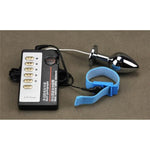 Bullet Metal Electric Shock Anal Plug Male Elastic Adjustable Penis Ring Electric Shock Cock Ring Set Male Anal Plug Sex Toy