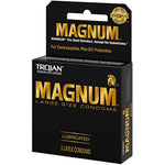 Trojan Magnum Lubed Condoms, 3 Count, Large Size