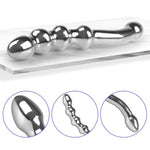 Metal Double Ended Dildo, Stainless Steel G-Spot Massage Dildo,Stainless Steel Double Head Dildo Heavy Anal Bead Butt Plug Adult Sex Toys For Men Women Lesbian Gay