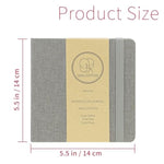 Grey Watercolor Sketchbook Journal 5.5x5.5 Inch, 24 Sheets, Grey Cover