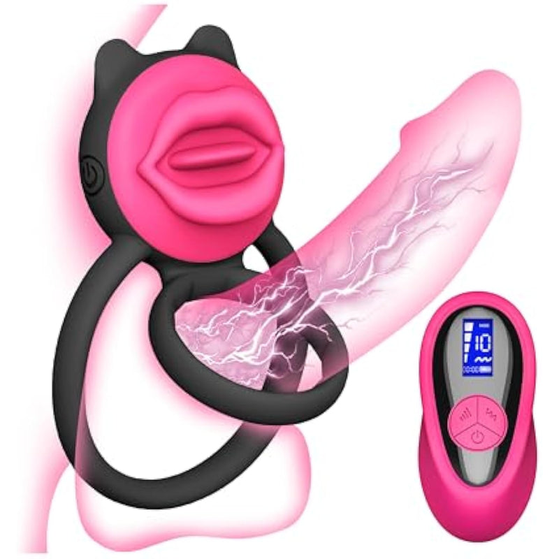 Vibrating Cock Ring Sex Toys For Men, Display Remote Control Vibrator Penis Ring & Female Clitoral Vibrator, 10 Vibrations 4 Speeds Couple Sex Toy Sex Novelties, Adult Sex Toys & Game