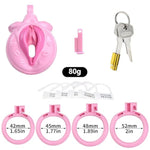 Sissy Toys Chastity Cage Set Sex Toy Male Cock Cages With 4 Different Sized Curved Rings And Invisible Lock Lightweight Resin Chasity Devices For Exercising Man'S Penis (B)