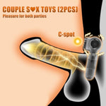 2 Pcs Cock Rings Vibrating Penis Ring Vibrator, Couples Sex Toys Clitoral Stimulator Cockring Penis Sleeve Erection Enhance Adult Male Sex Toy For Men Longer Harder Stronger