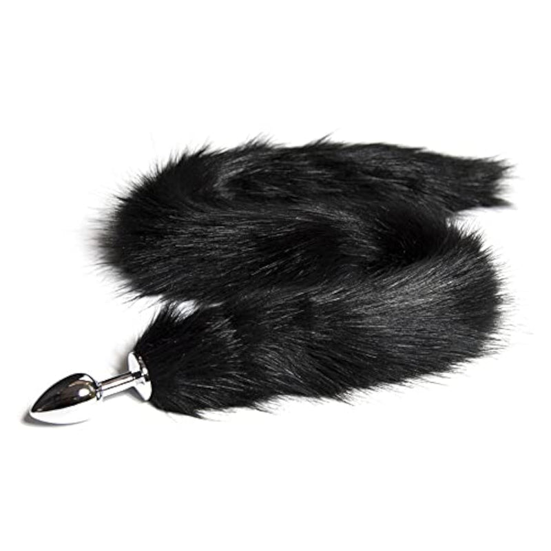 Premium Stainless Steel Fox Tail Butt Plug for Beginner Women and Men - Temperature Play Anal Toy