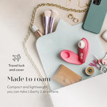 Liberty 2 Pleasure Air Clit Sucker | Clitoral Stimulator | Sucking Vibrator For Women & Couples | Clitoris Suction Sexual Pleasure Device | Adult Sex Toys For Woman | Use Lube | Pink