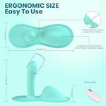 Hands Free Vibrator for Women, G Spot and Clitoral Stimulator with 9 Vibration Modes, Wearable Riding Sex Toy with Suction Cup, Waterproof Couples Adult Sex Toys, Teal Green