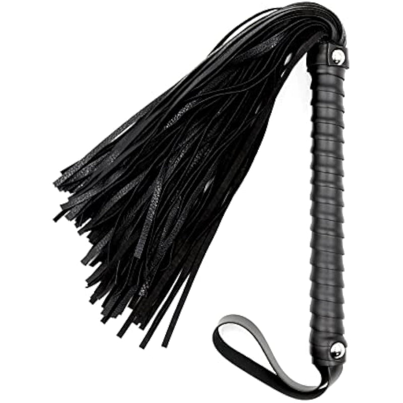 Flogger Black Whip 23" Floggers And Paddles And Whips Sex Starter Kit