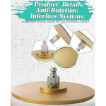 4.5" Large Suction Cup Adapter With Anti-Rotation For Universal Sucker Dildo Holder Diameter Lower 115Mm (12Cm Gold Sucker)