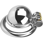 Male Chastity Cage Stainless Steel Cock Cage For Man Penis Bondage Bdsm Chastity Device With Lock Adult Sex Toys For Men Penis Exercise (M)