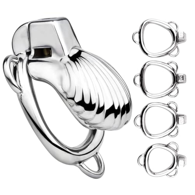 Stainless Steel Male Chastity Cage, Small Chastity Device Cock Cgae With 2 Keys & Invisible Lock, Bondage Gear & Accessories Adult Sex Toy For Men (51Mm/2.01In)