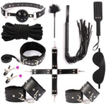 Sex Bondage Bdsm Kit 11Pcs Set Adjustable Handcuffs Ankle Eye Mask Feather Tickle Adult Play Sex Toy For Man Woman And Couple