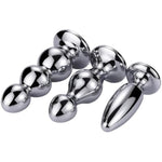 Stainless Steel Anal Beads Butt Plug With Big Balls And Purple Jewelry Prostate Massage Trainer Anal Dilator For Couple And Lovers