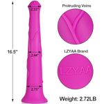 Super Big Size Horse Dildo 16.2Inch Long Silicone Material Strong Suction Cup Big Cock Adlut Sex Toys No Any Smell(Purple)