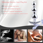 Anal Electro Shock Trainer Kit with Anchor and Beads for Men and Women
